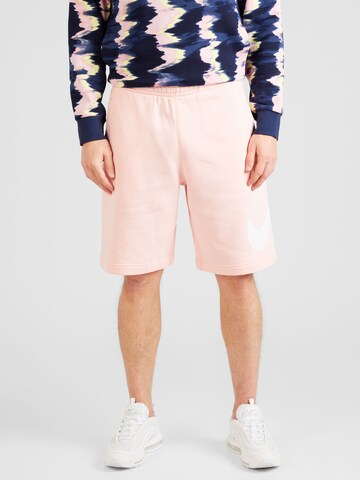 Nike Sportswear Normalny krój Spodnie 'Club' w kolorze różowy: przód