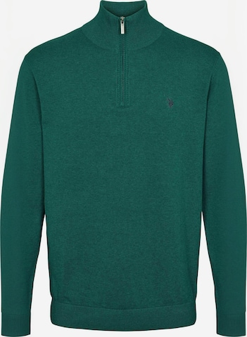 U.S. POLO ASSN. Sweater ' UMBrison ' in Green: front