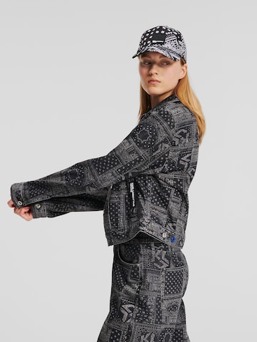 KARL LAGERFELD JEANS Between-season jacket 'Bandana' in Black