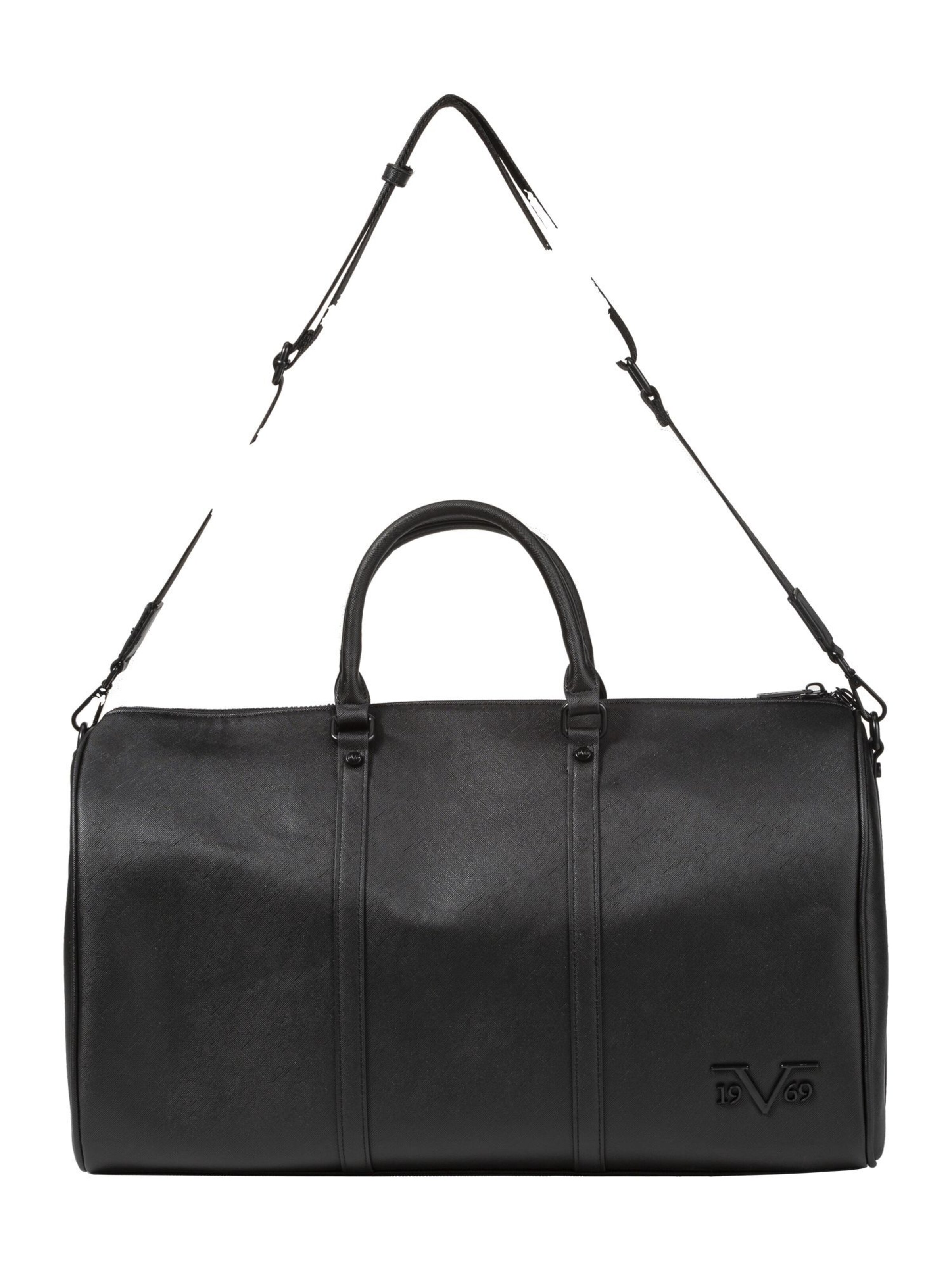 Borsa weekend 'Barnario' di 19V69 ITALIA in nero: frontale