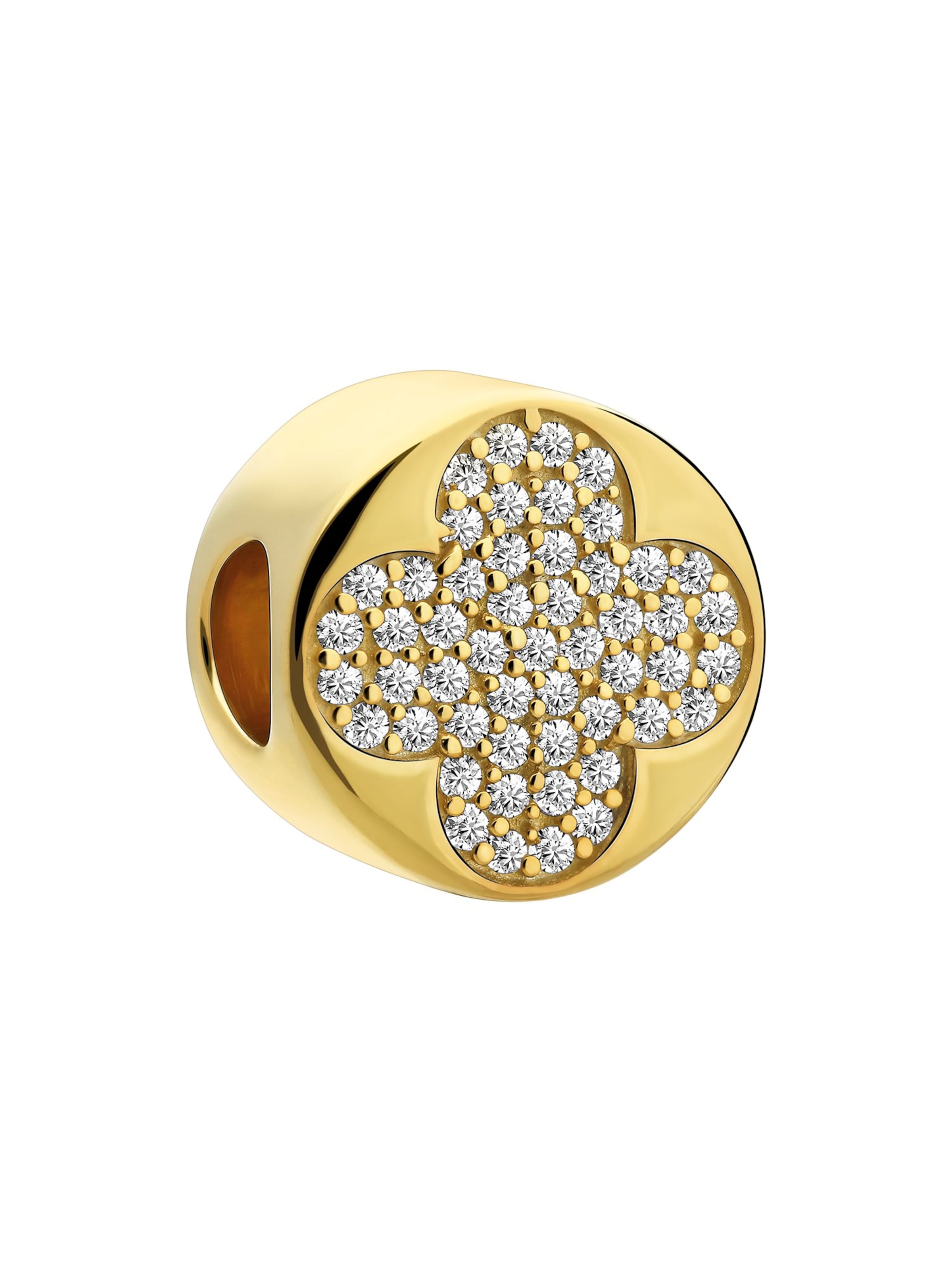 Lucardi Pendant 'Basic' in Gold: front