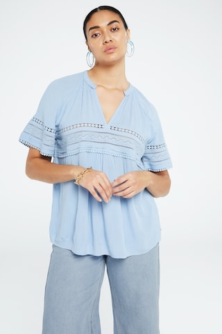 Fabienne Chapot Blouse 'Alazza' in Blauw: voorkant