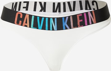 Calvin Klein Underwear Szabványos String bugyik 'Intense Power Pride' - fehér: elől