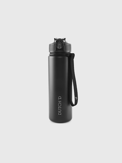 Dutch'D Trinkflasche 'Straw Thermo' in schwarz, Produktansicht