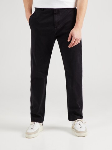 HUGO - Slimfit Pantalón chino 'David251D' en negro: frente