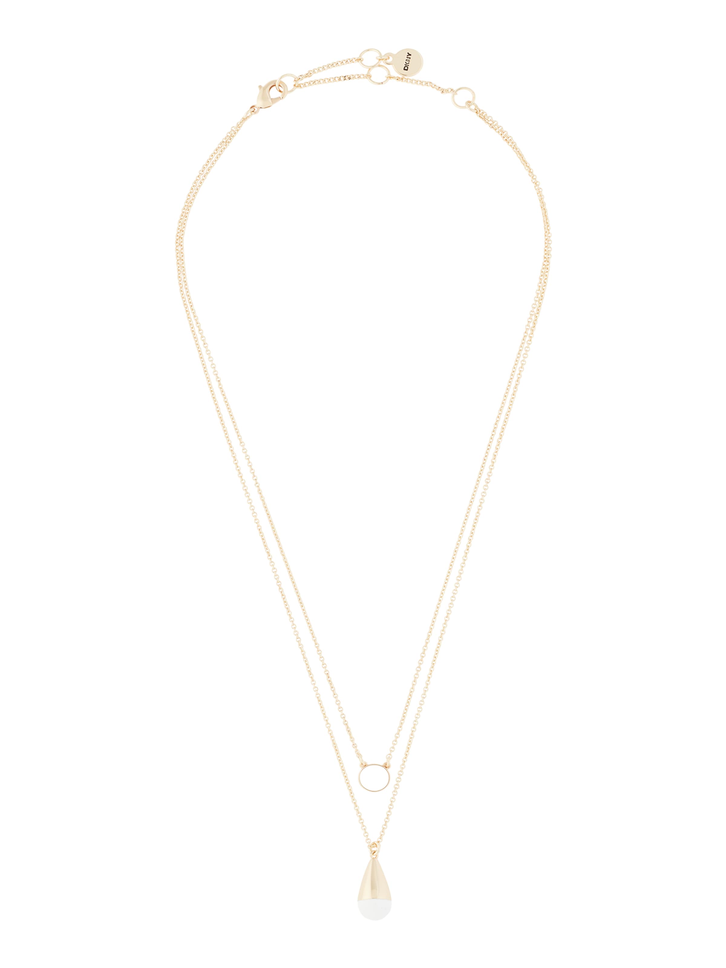 Chaîne DKNY en or : devant