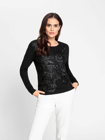 heine Pullover 'Spitzen' in Schwarz: predná strana