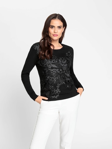 heine Pullover 'Spitzen' i sort: forside