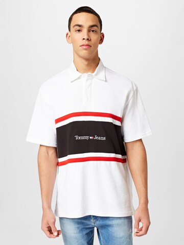 Tommy Jeans Poloshit in Weiß: predná strana