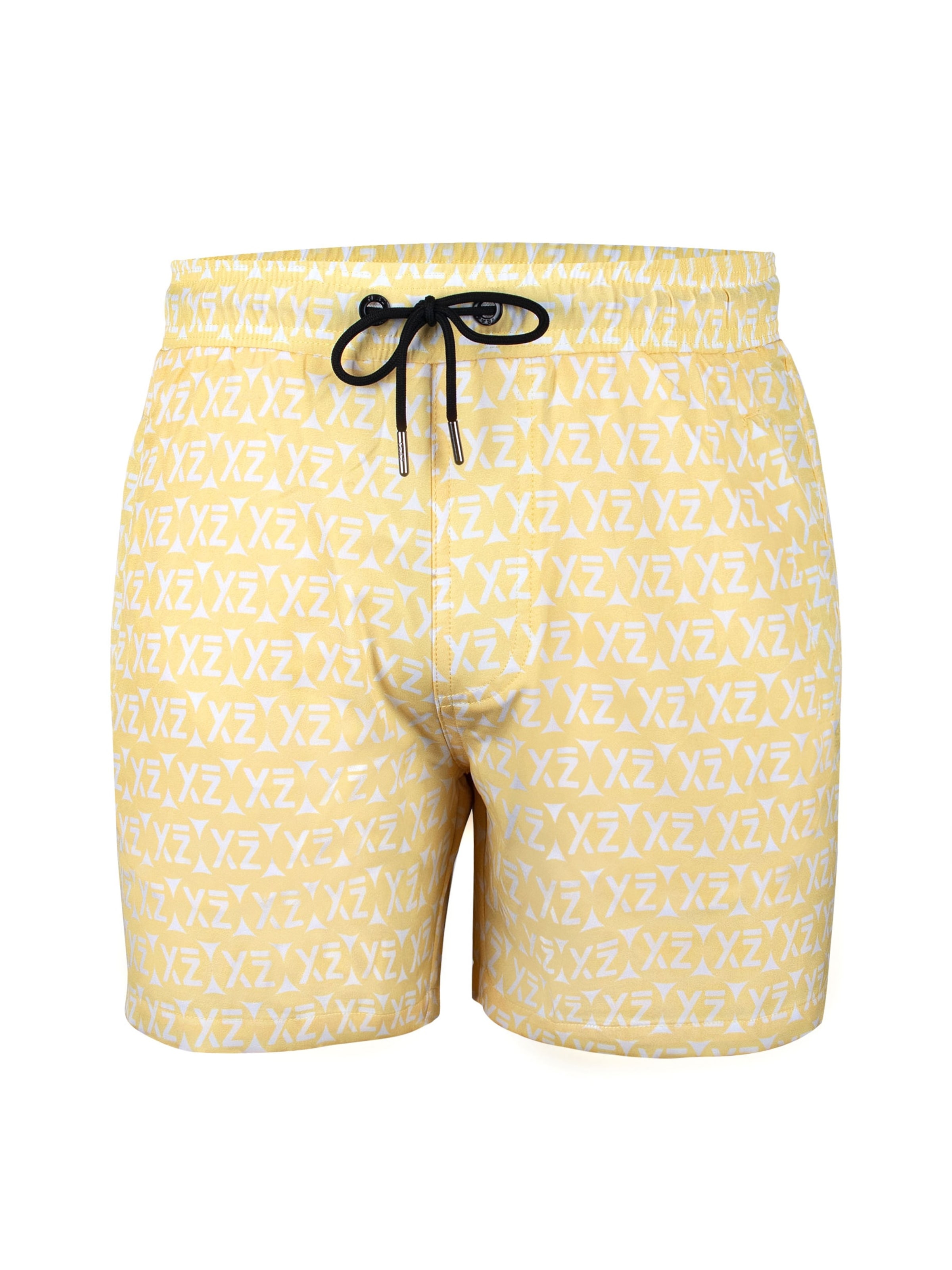 Pantaloncini da bagno &#x27;Seashey&#x27; di YEAZ in giallo: frontale