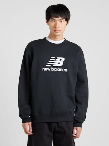 new balance Sweatshirt 'Essentials' in Schwarz: Vorderseite