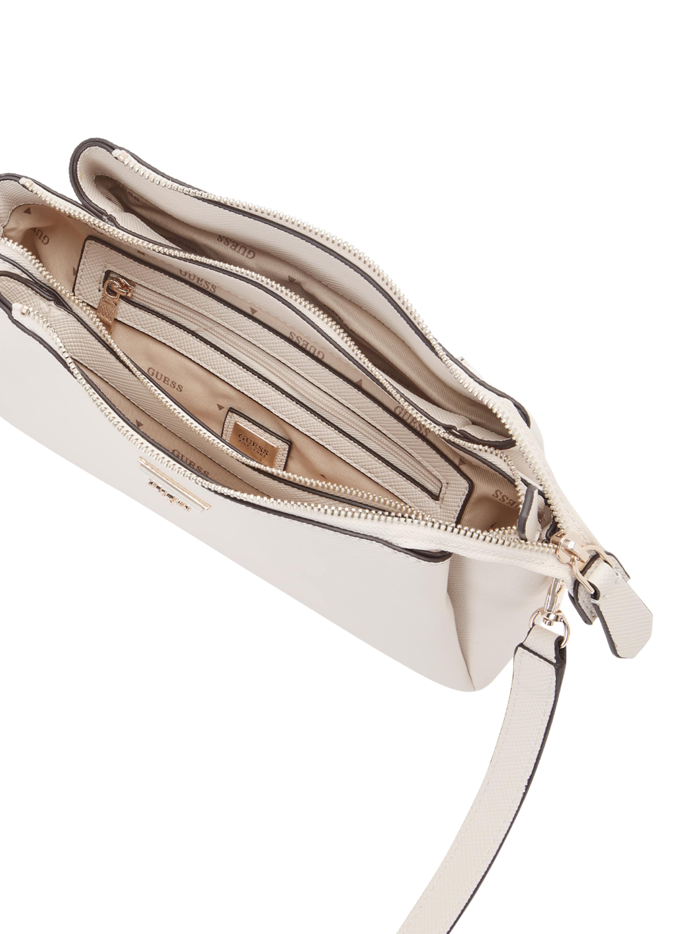 GUESS Torba za čez ramo 'NOELLE II TRI COMP CROSSBODY' | bež barva