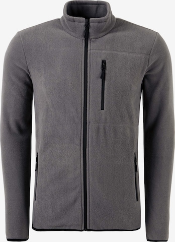 Buratti Fleece Jacket 'Vlies' in Grey: front