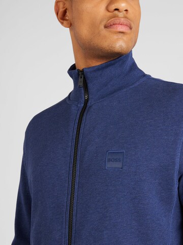 BOSS Sweatjacke 'Zestart' in Blau