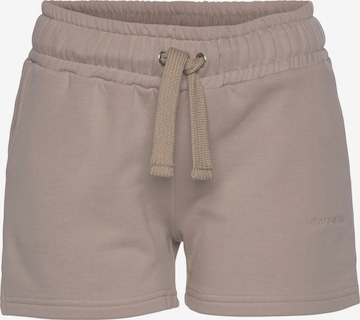 LASCANA - Pantalón de pijama en beige: frente