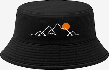 Neverless Hat 'Berg Linie' in Black: front
