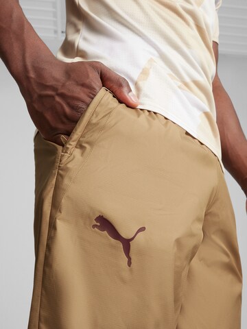 Effilé Pantalon de sport 'MCFC Prematch' PUMA en beige