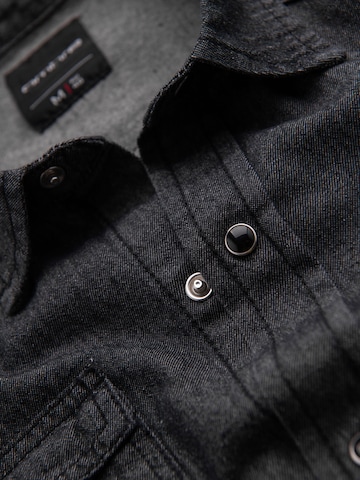 Ombre Regular fit Button Up Shirt in Black