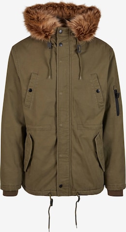 Parka di mezza stagione 'Fish Tail' di Brandit in verde: frontale