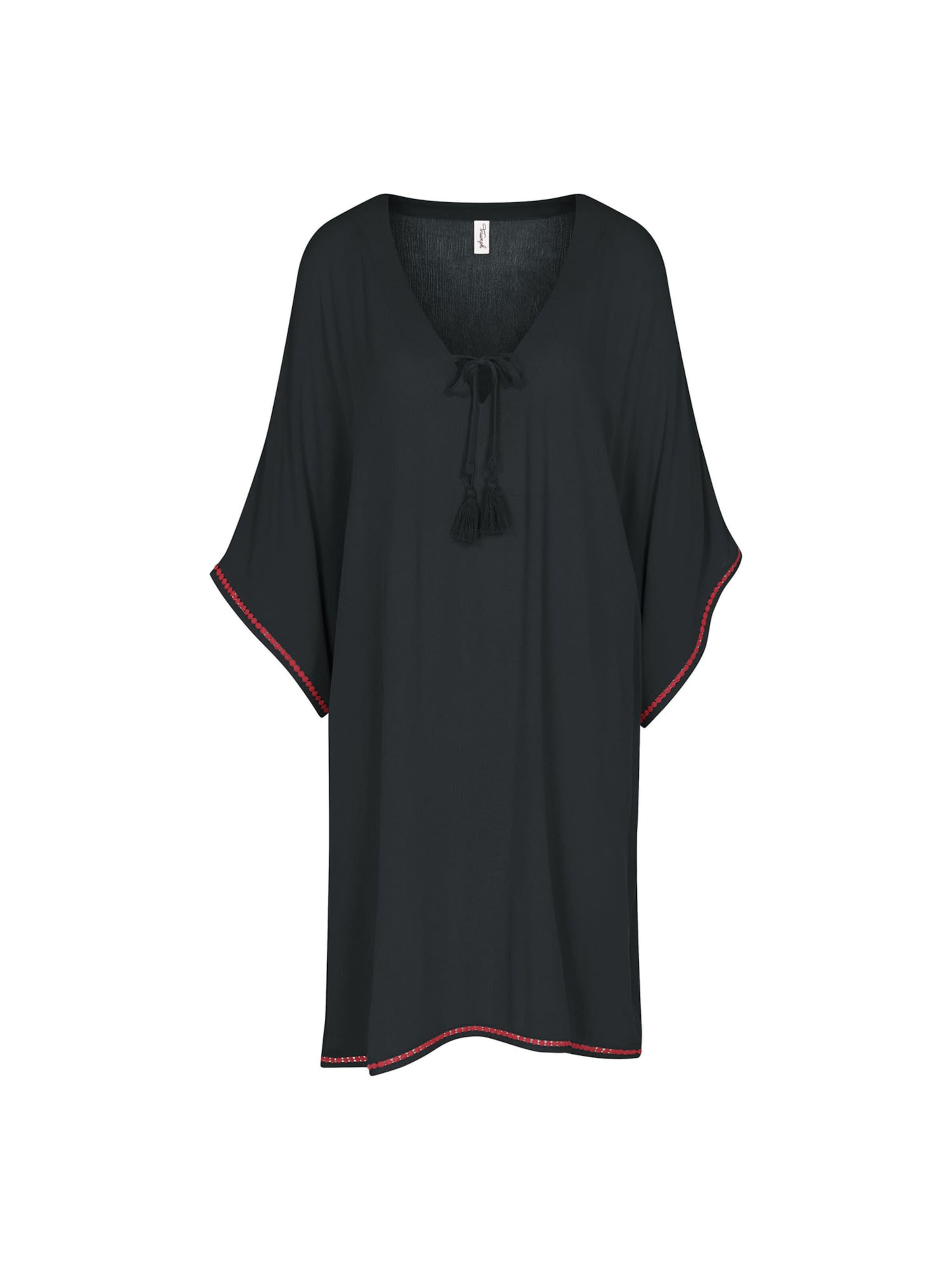 TRIUMPH Strandjurk ' Red Label Beach MyWear Caftan ' in Zwart: voorkant