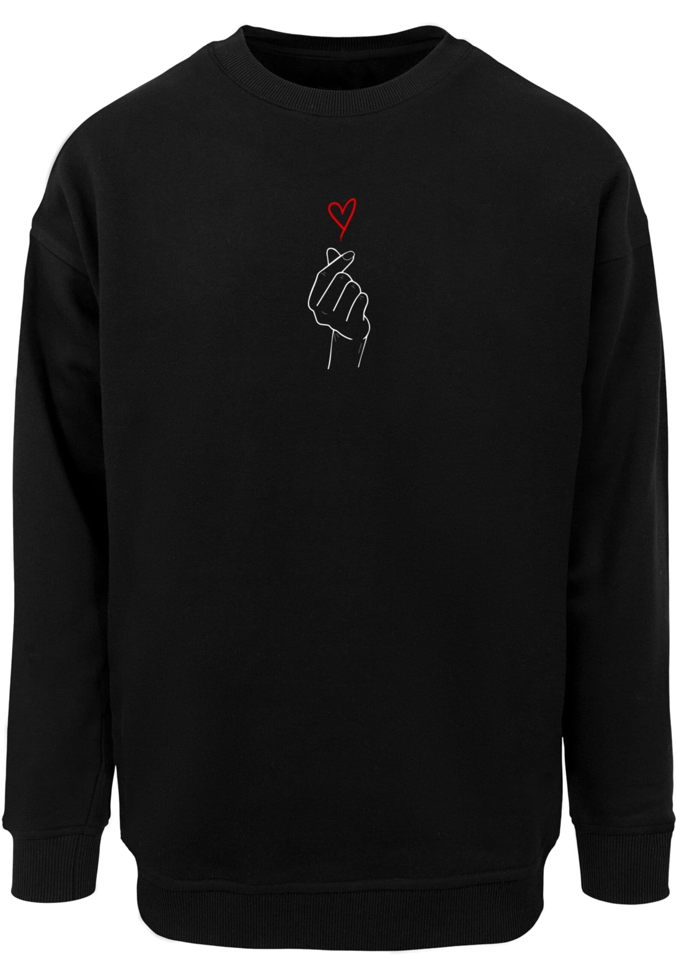 Sweat-shirt 'K Heart' Merchcode en noir : devant