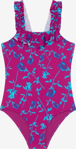 Costume intero di Vilebrequin in rosa: frontale