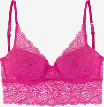 LASCANA - Push-up Sujetador en rosa: frente