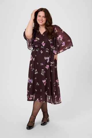 Robe 'KCclara' KAFFE CURVE en marron : devant