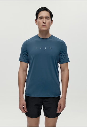 T-Shirt fonctionnel 'Volta' Born Living Yoga en bleu : devant