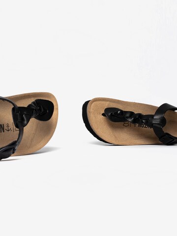 Flip-flops 'Badajoz' de la Bayton pe negru