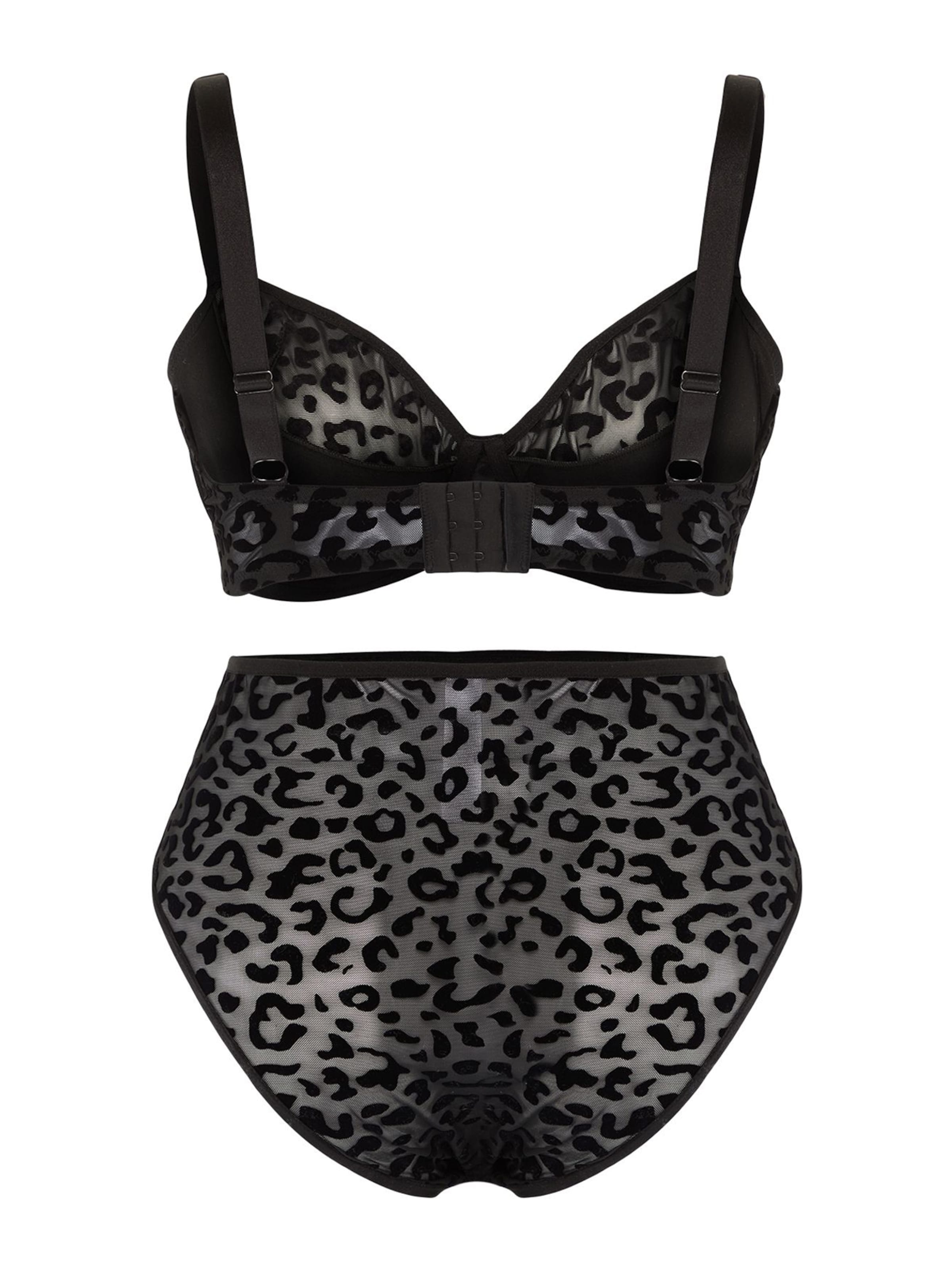 Trendyol Curve - Soutien de tecido Conjuntos de lingerie em preto