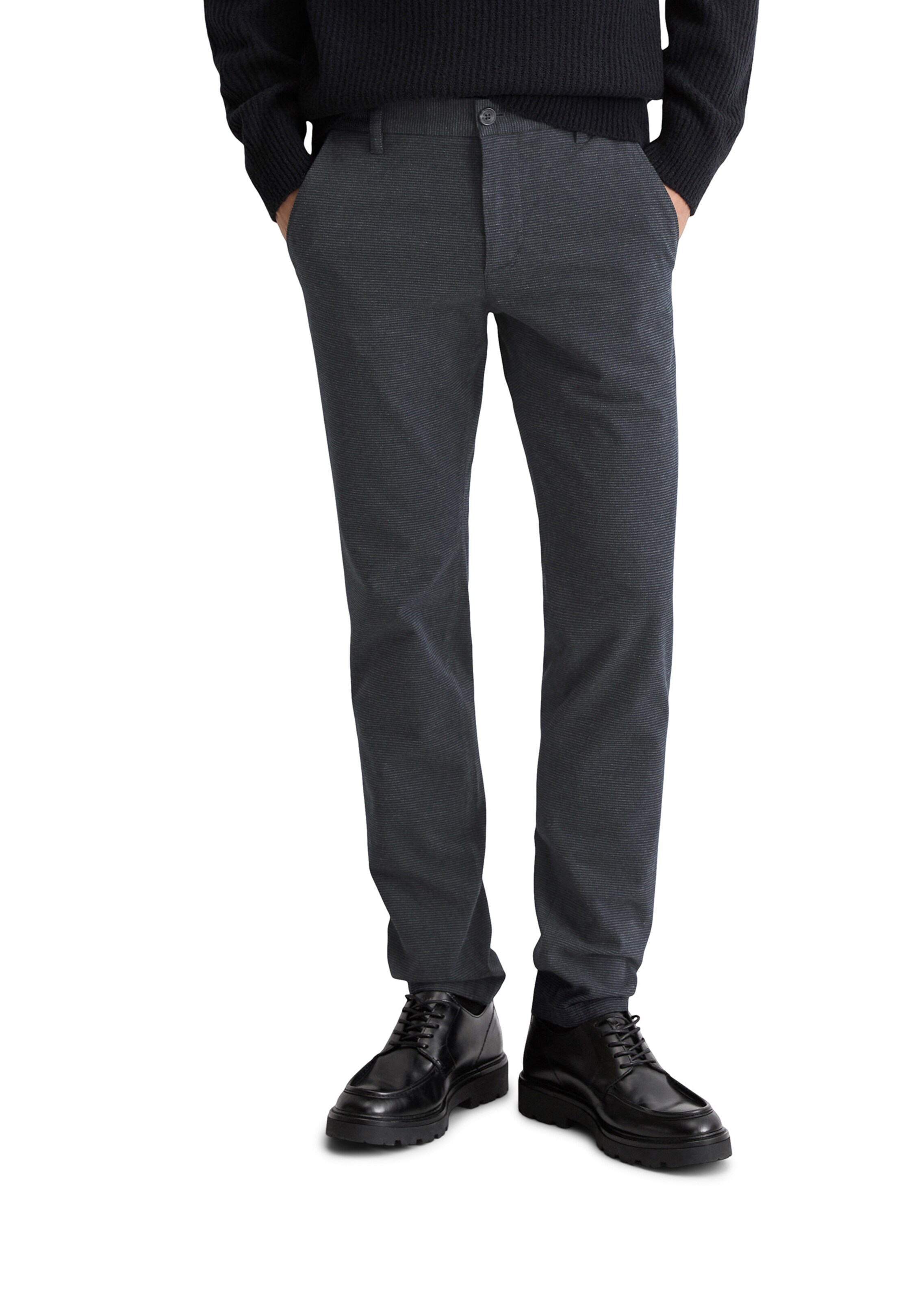 Marc O'Polo Regular Chinohose in Blau: Vorderseite