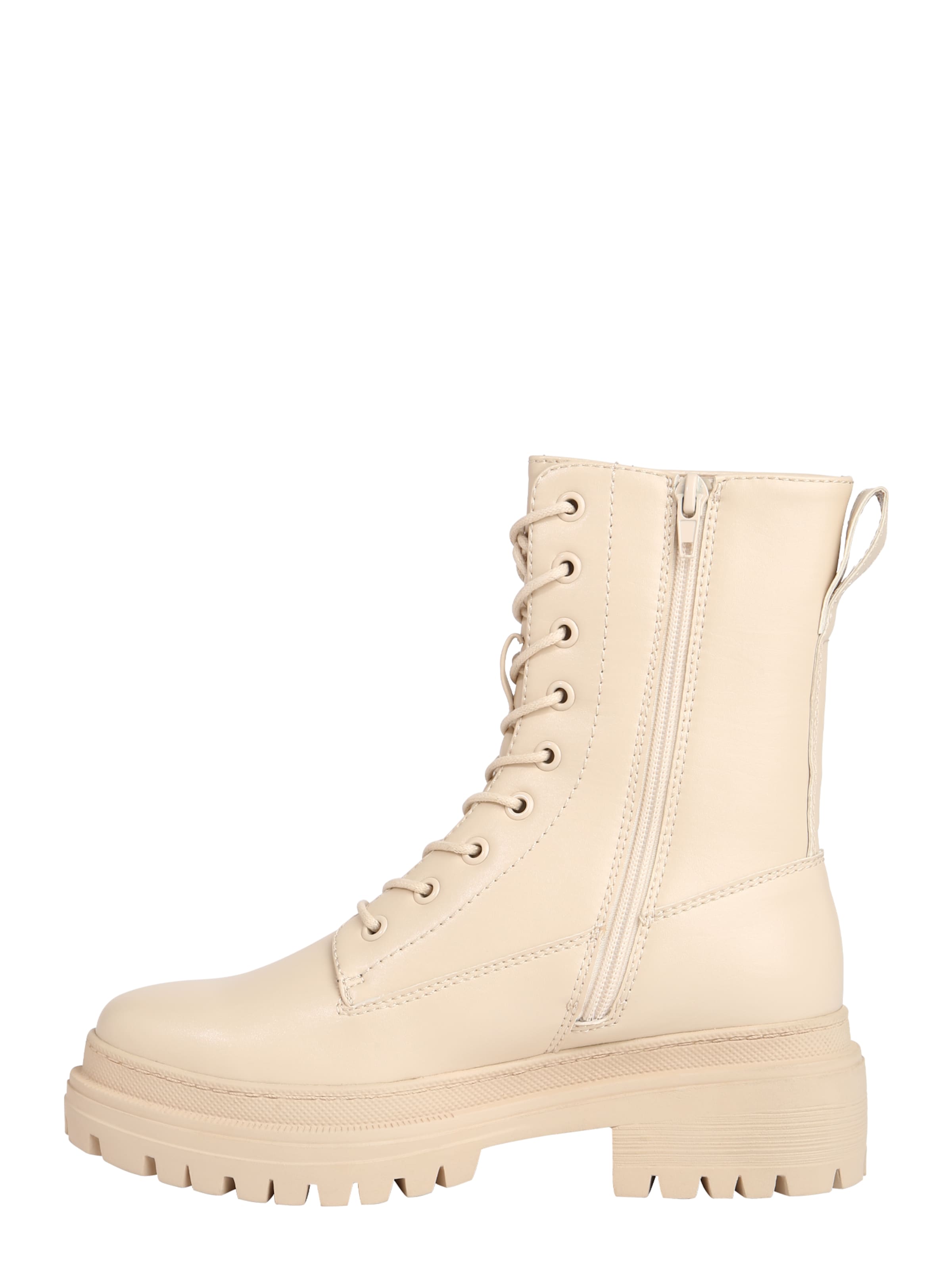 ABOUT YOU Gležnarji z vezalkami 'Carolin' | bež barva