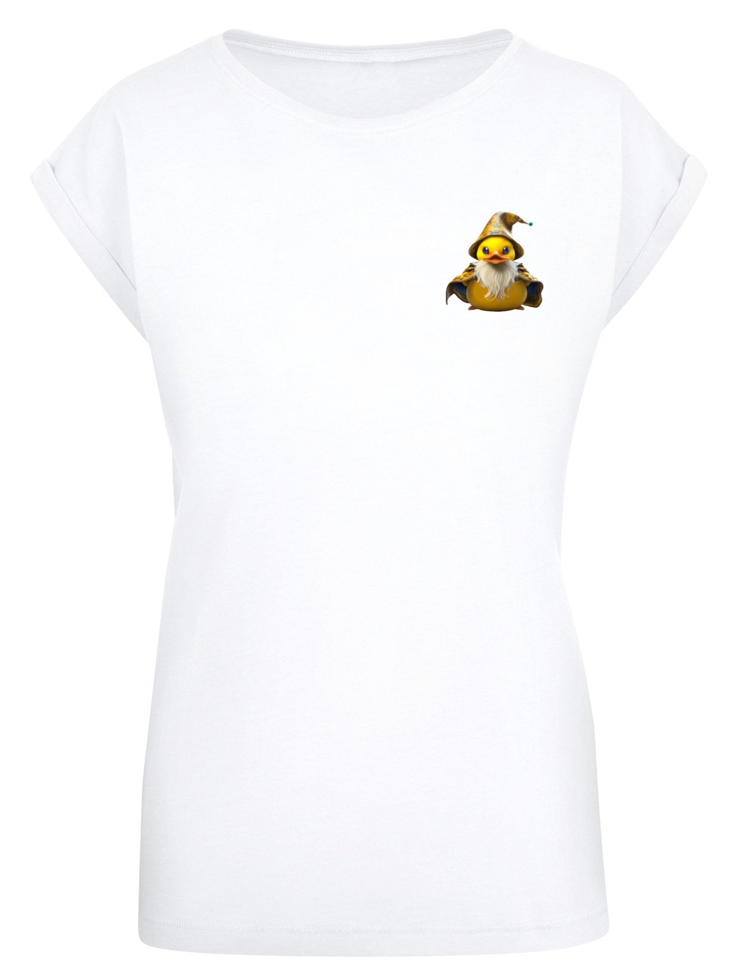 T-shirt 'Rubber Duck Wizard' F4NT4STIC en blanc : devant