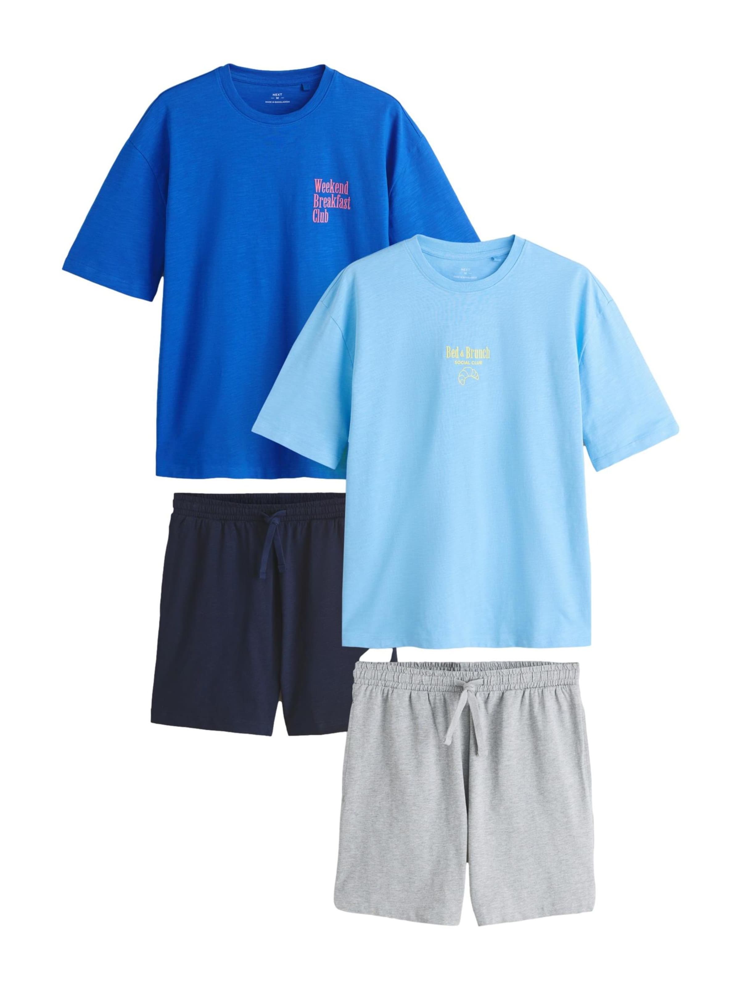 Next Lyhyt pyjama värissä sininen: etupuoli