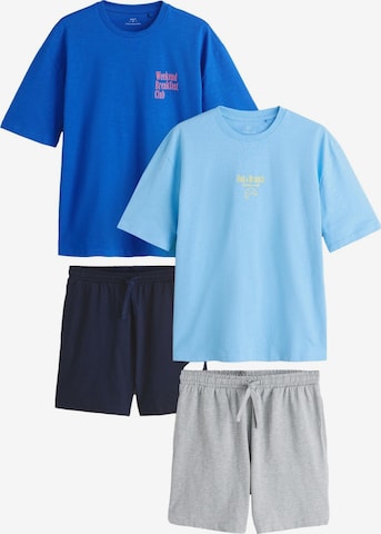 Next Lyhyt pyjama värissä sininen: etupuoli