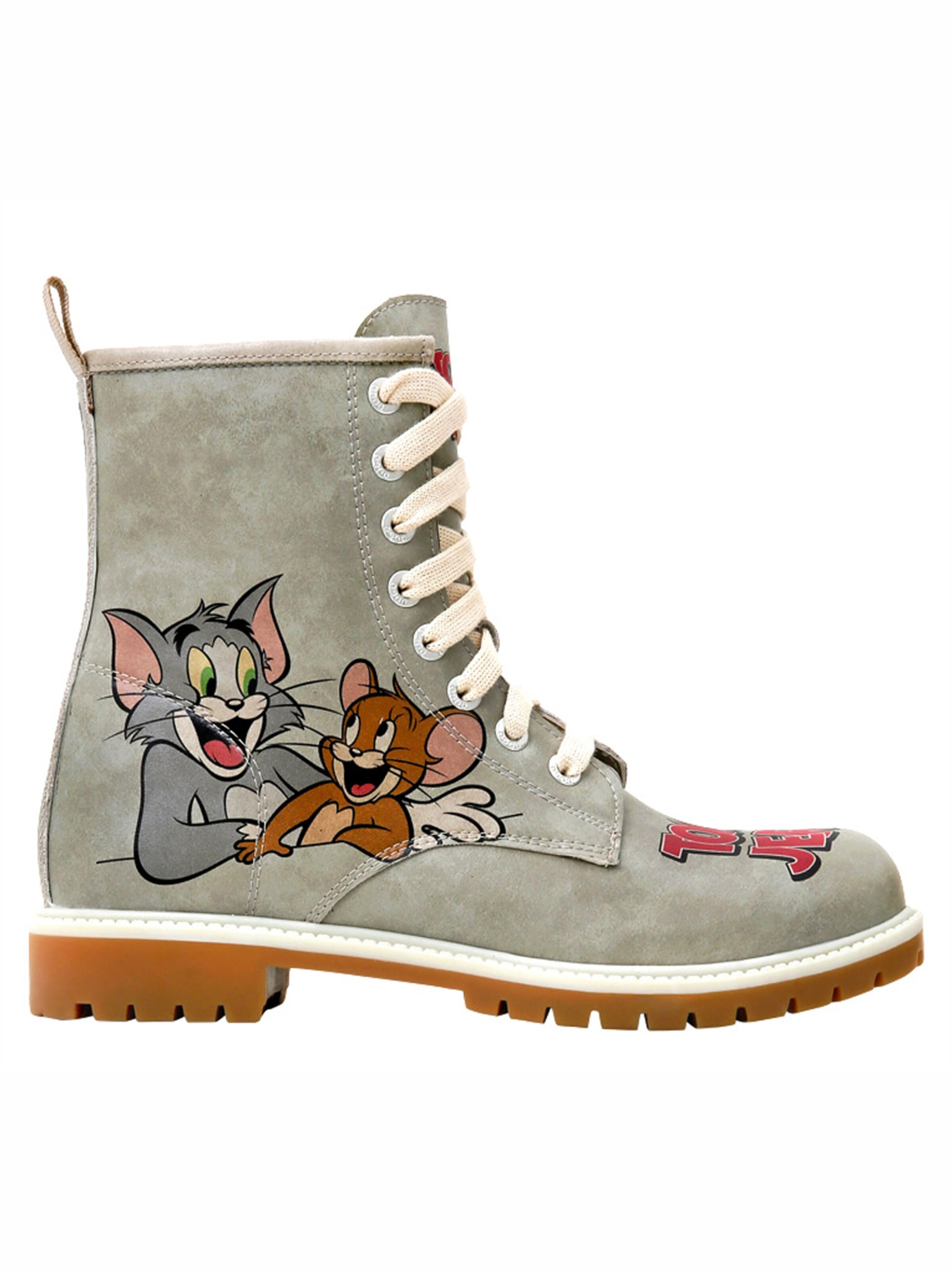 DOGO Schnürstiefel 'Tiny Trouble'‌‌‌ in Grau