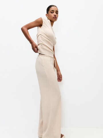 Wide leg Pantaloni di Pull&Bear in beige