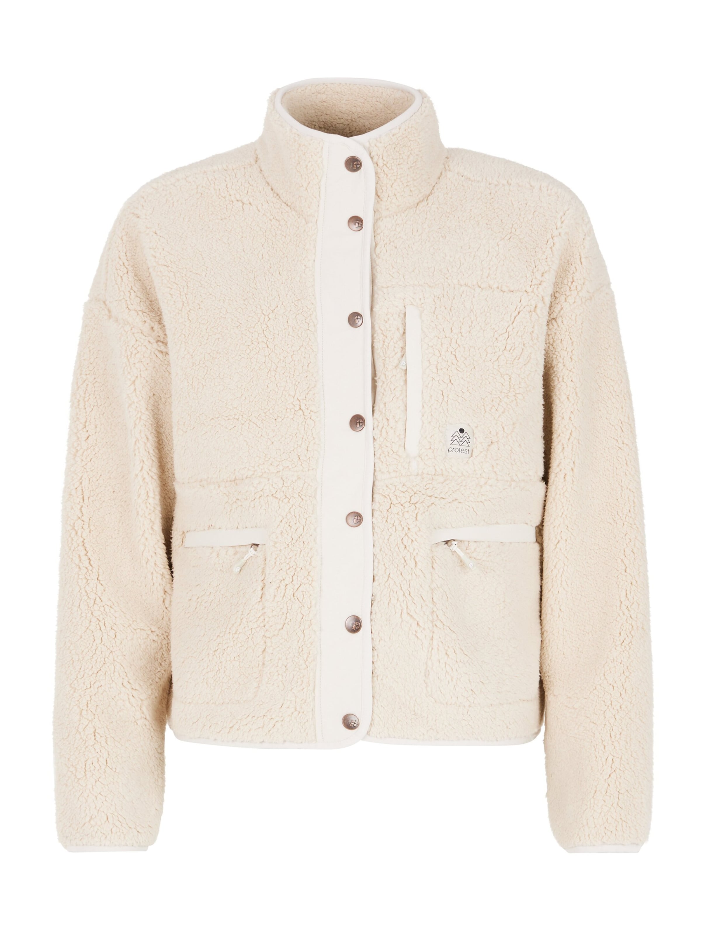 PROTEST Fleece jacket 'PRTLUX' in White: front