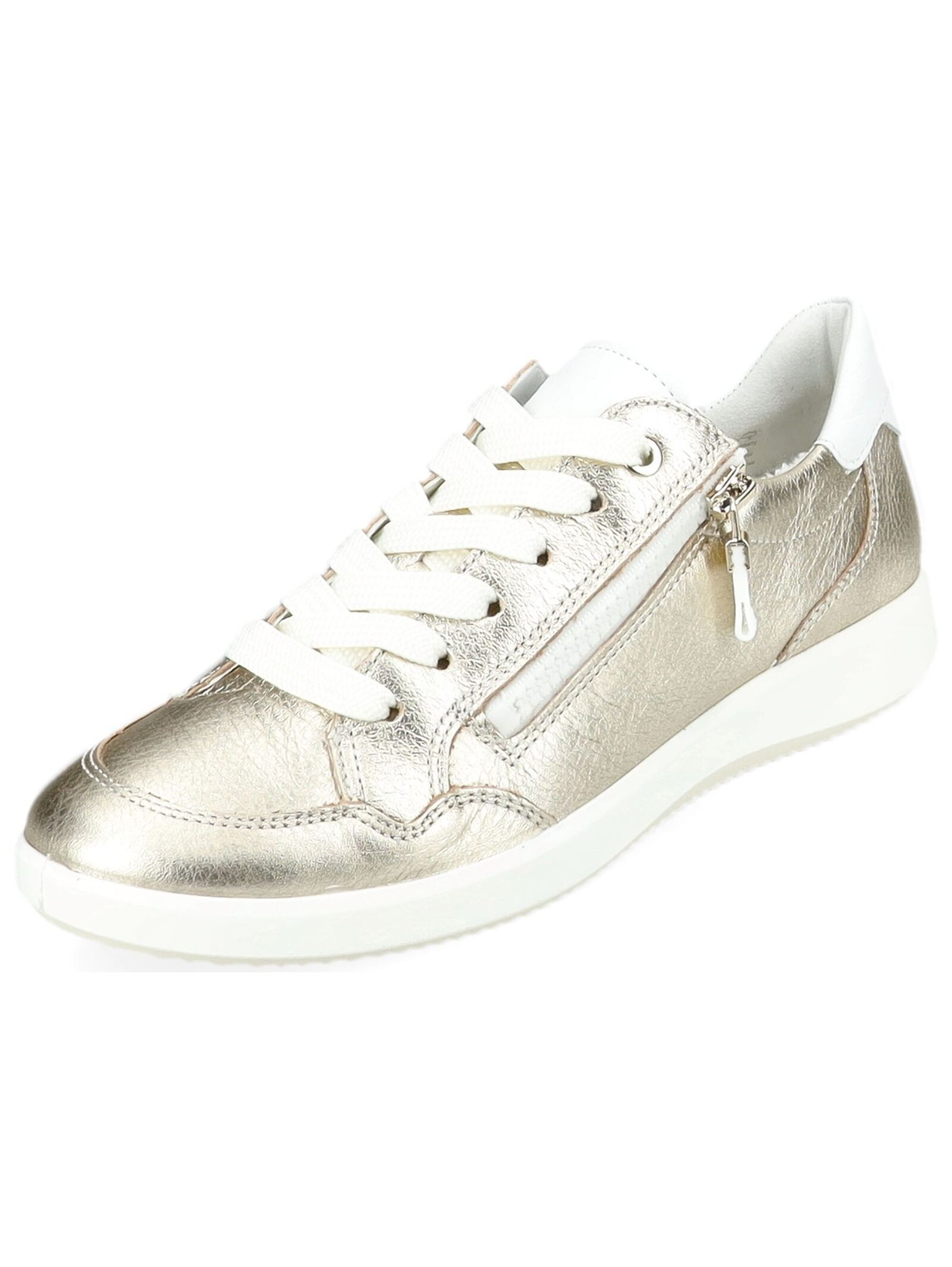 Baskets basses ARA en or : devant