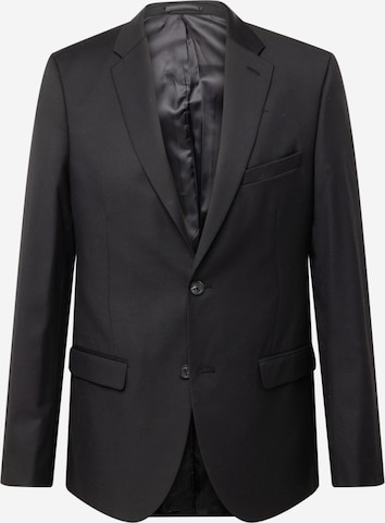 Coupe regular Veste de costume TOPMAN en noir : devant