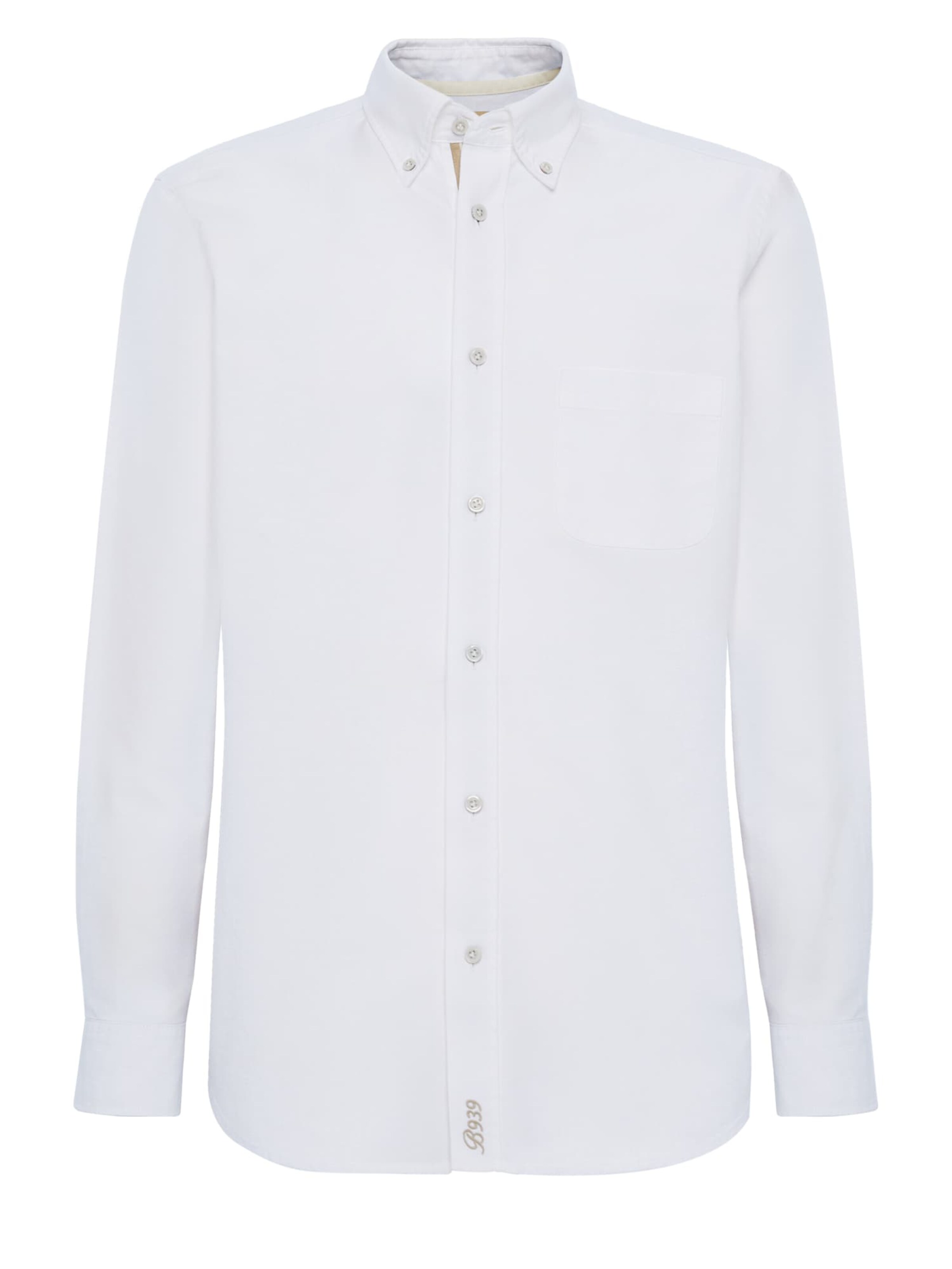 Boggi Milano Regular fit Button Up Shirt in White: front