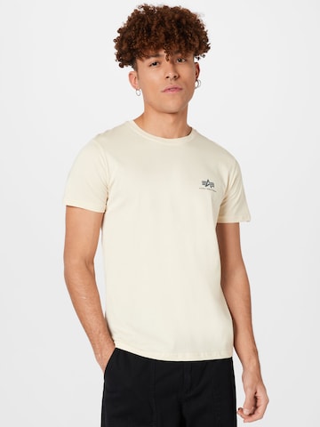 T-Shirt ALPHA INDUSTRIES en blanc : devant