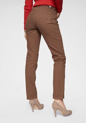 MAC Slimfit Jeans 'Angela New' in Braun