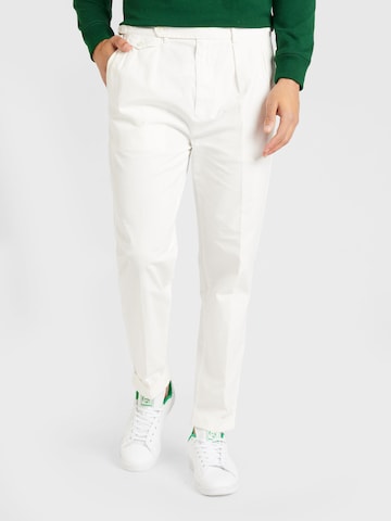 Polo Ralph Lauren - regular Pantalón vaquero plisado en blanco: frente