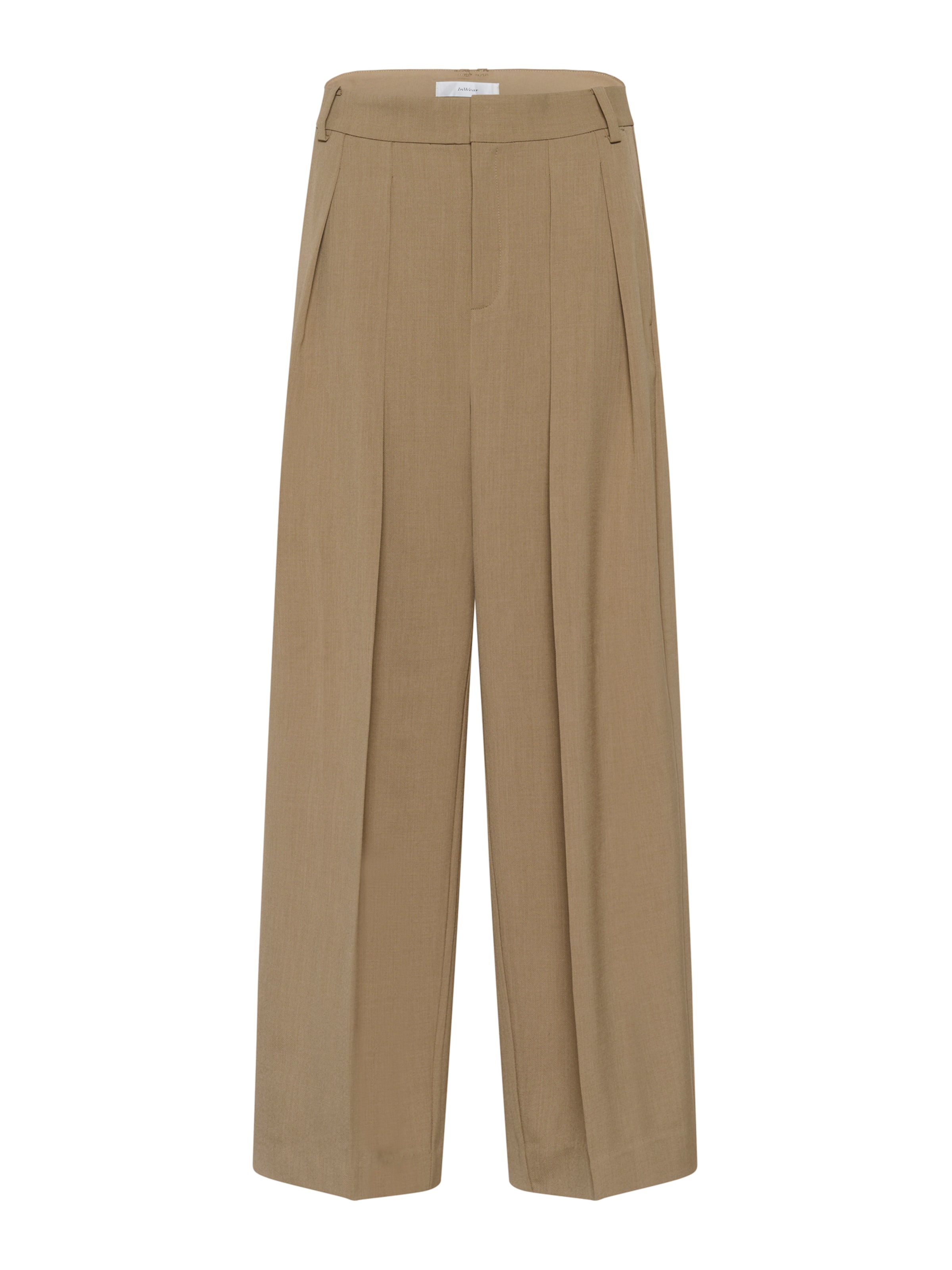 InWear Wide Leg Suorat housut 'BriettaIW' värissä ruskea: etupuoli