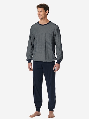 SCHIESSER Pajamas long 'Comfort Essentials' in Blue