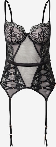 Hunkemöller - Corset 'Margaret' en negro: frente