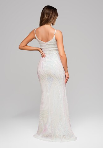 Robe de soirée 'LA-OM-DLR108' Ombre en beige