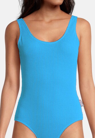 BECO the world of aquasports Bustier Badeanzug 'Crinkle Classic' in Blau